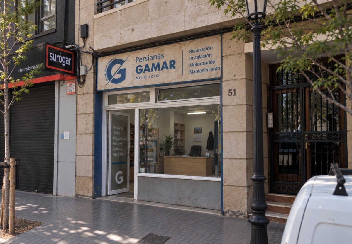 Fachada de Persianas GAMAR Valencia en Calle de los Centelles 51